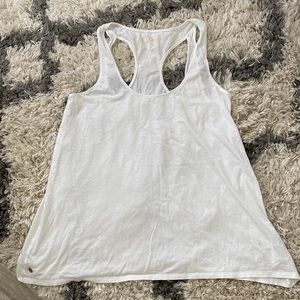 Lilly Pulitzer White Razor Back Flowy Tank Top